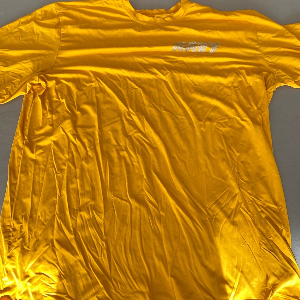 Yellow athletic shirt